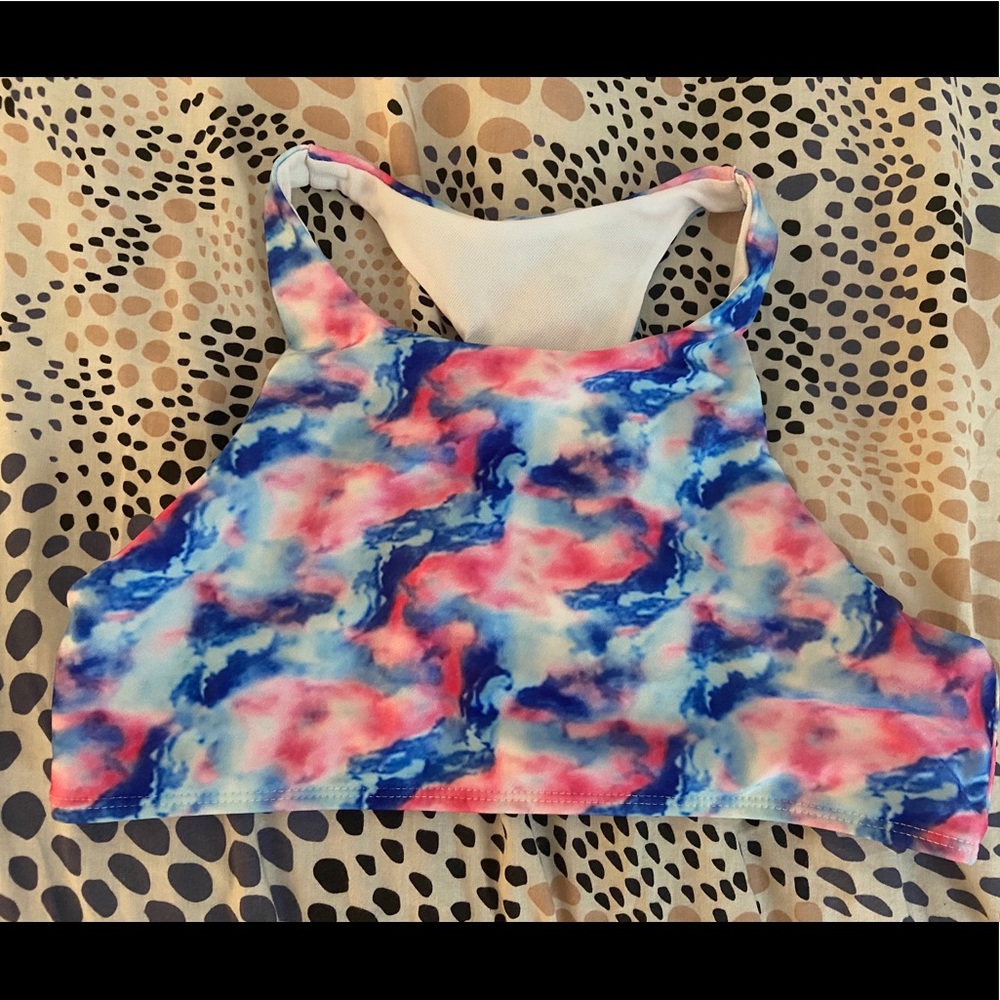 Tie Dye Halter Bikini Top